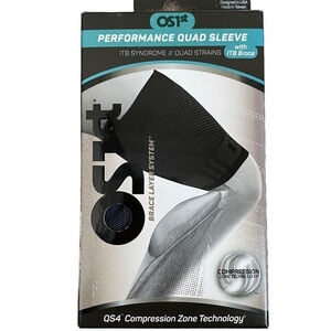 NEW OS1st QS4 Performance Quad Sleeve ITB Brace Thigh Compression Size M Black